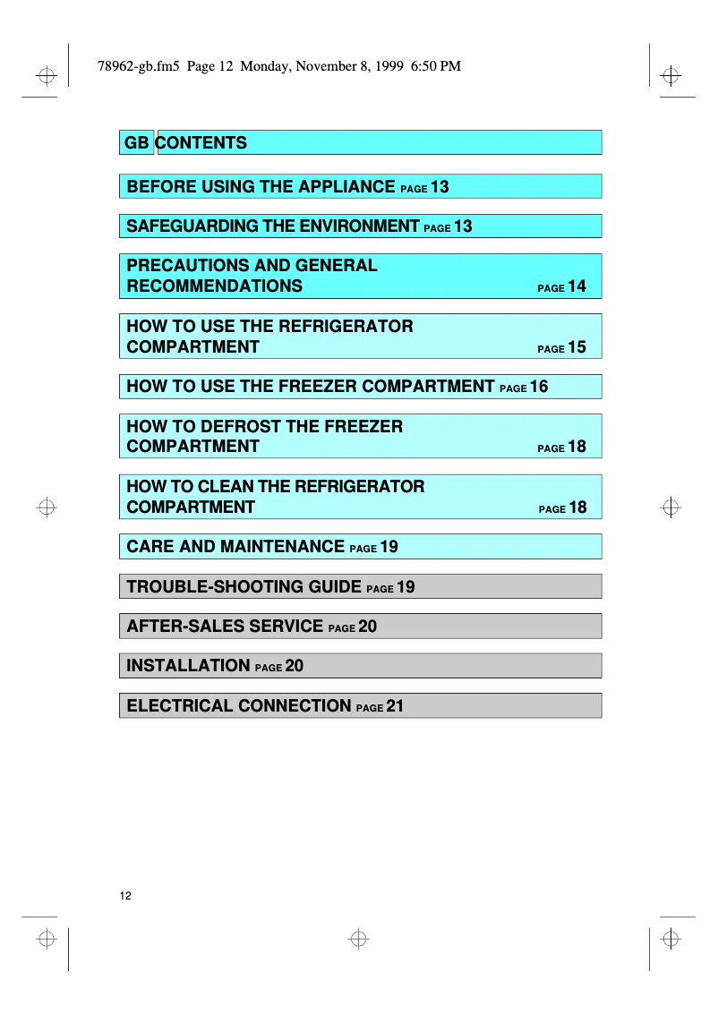 Page 1 de la notice Manuel utilisateur Bauknecht KGI 3151/0