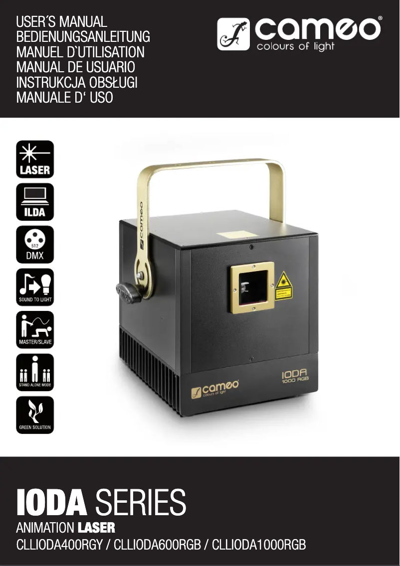 Page n°1 - Manuel utilisateur Cameo Ioda 1000 RBG