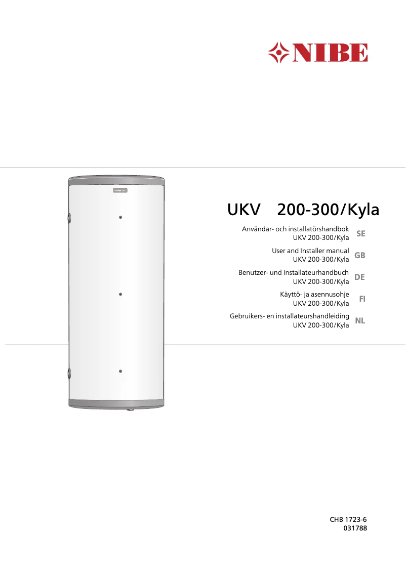 Página 1 del manual Manual de usuario Nibe UKV 200-300