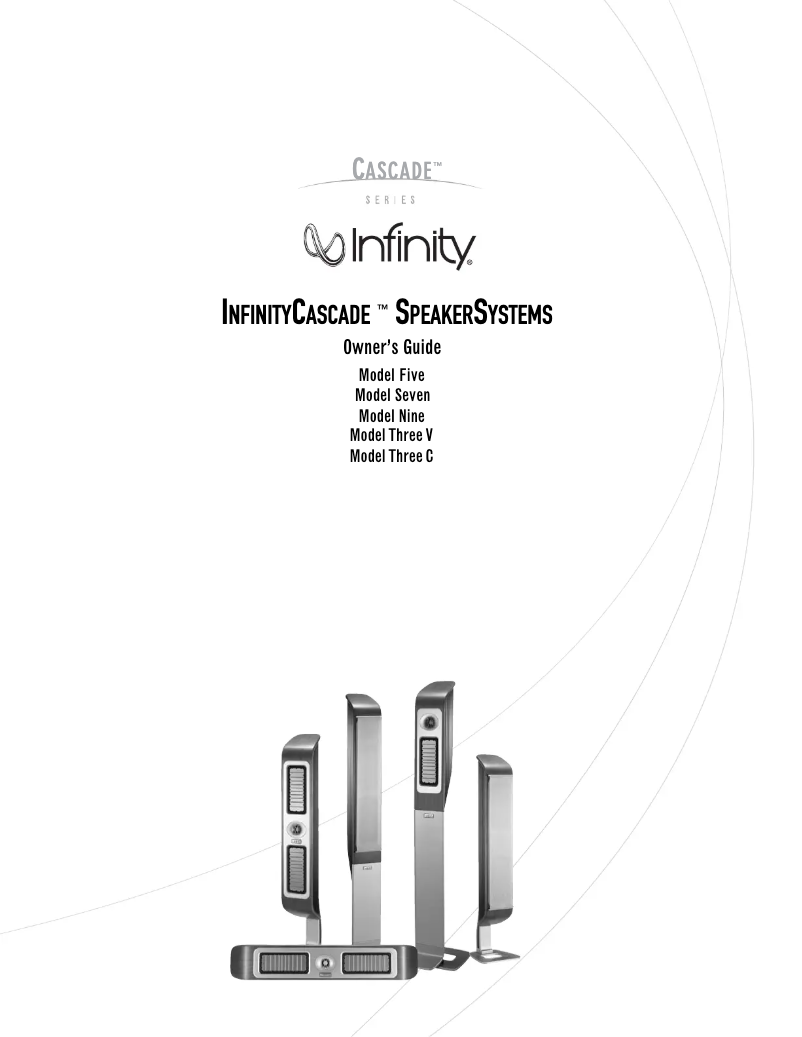 Page 1 de la notice Manuel utilisateur Infinity Cascade Model 5