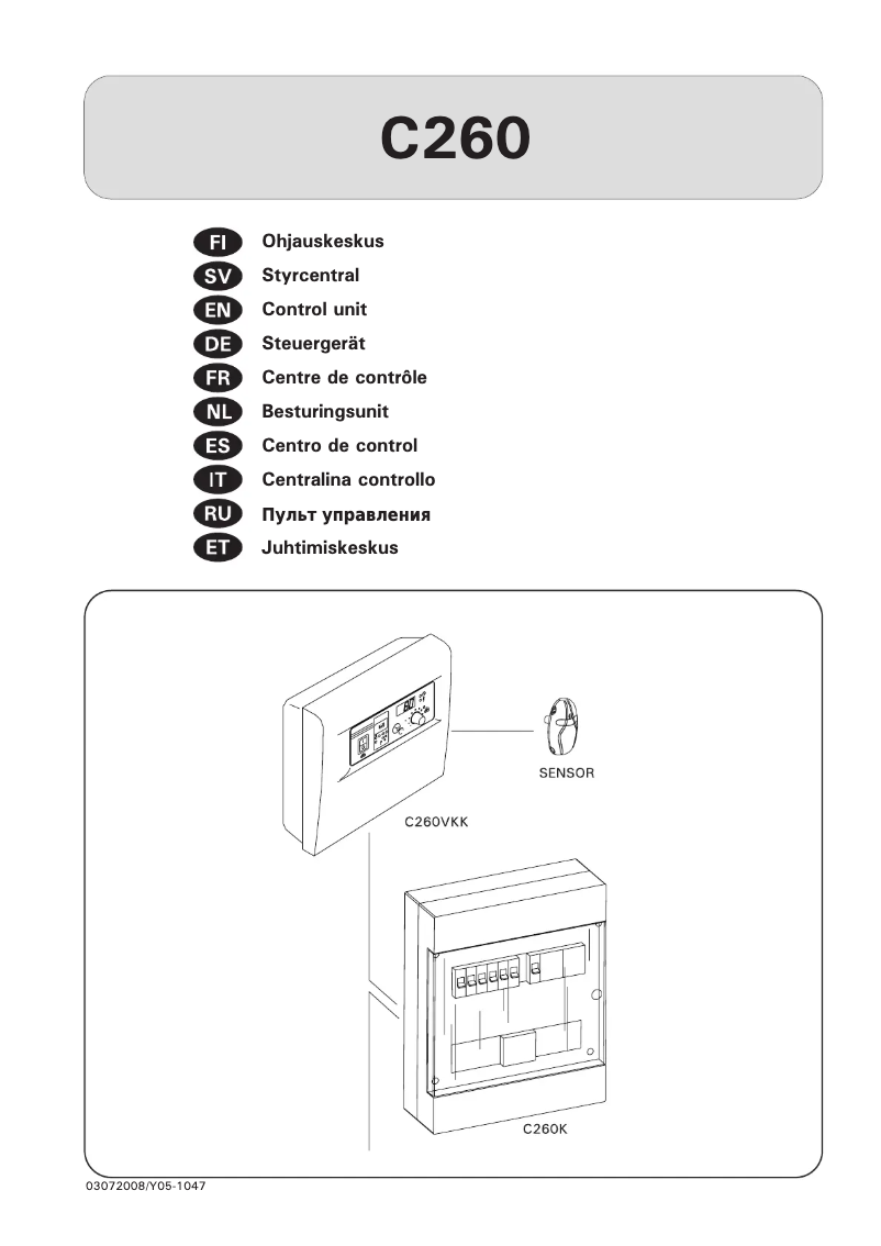 Page 1 de la notice Manuel utilisateur Harvia Xenio C260