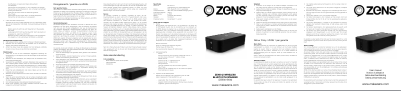 Page n°1 - Manuel utilisateur Zens ZEBS01B/00