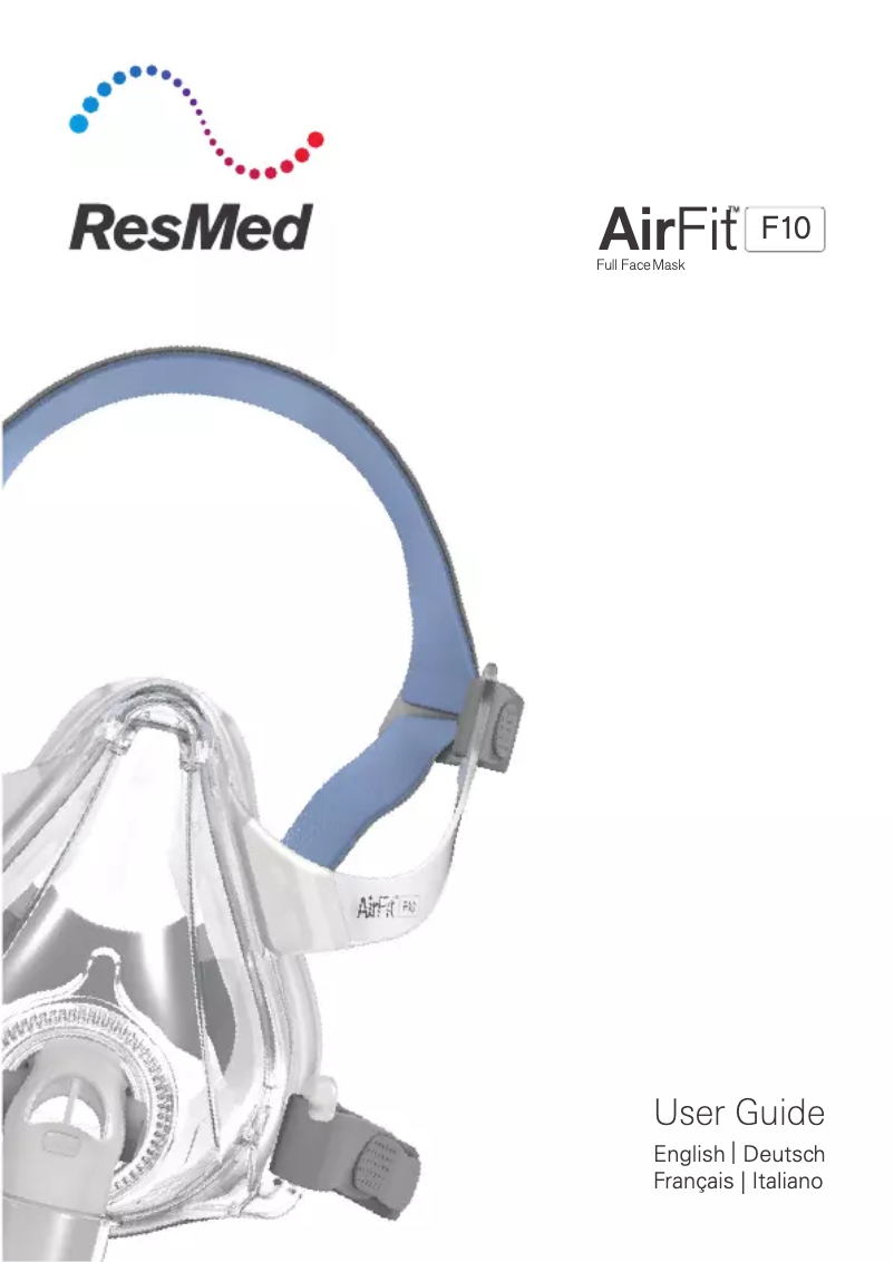 Page n°1 - Manuel utilisateur ResMed AirFit F10