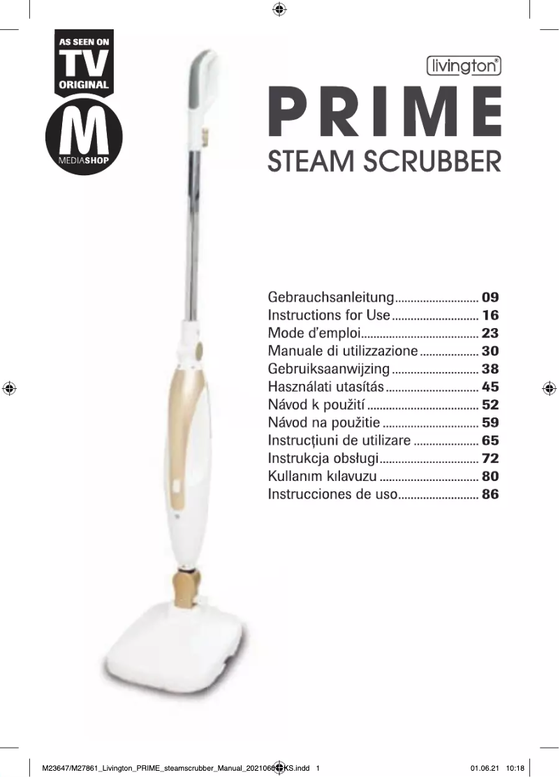 Page 1 de la notice Manuel utilisateur Livington Prime