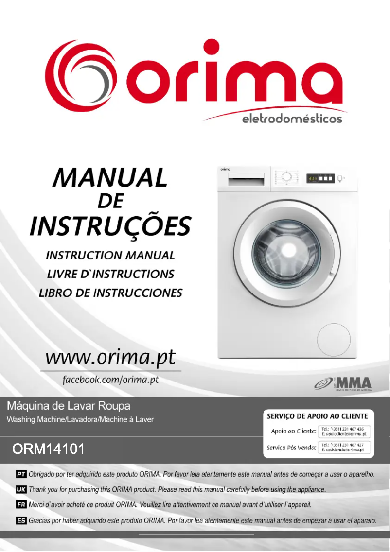 Page n°1 - Manuel utilisateur Orima ORM-14101