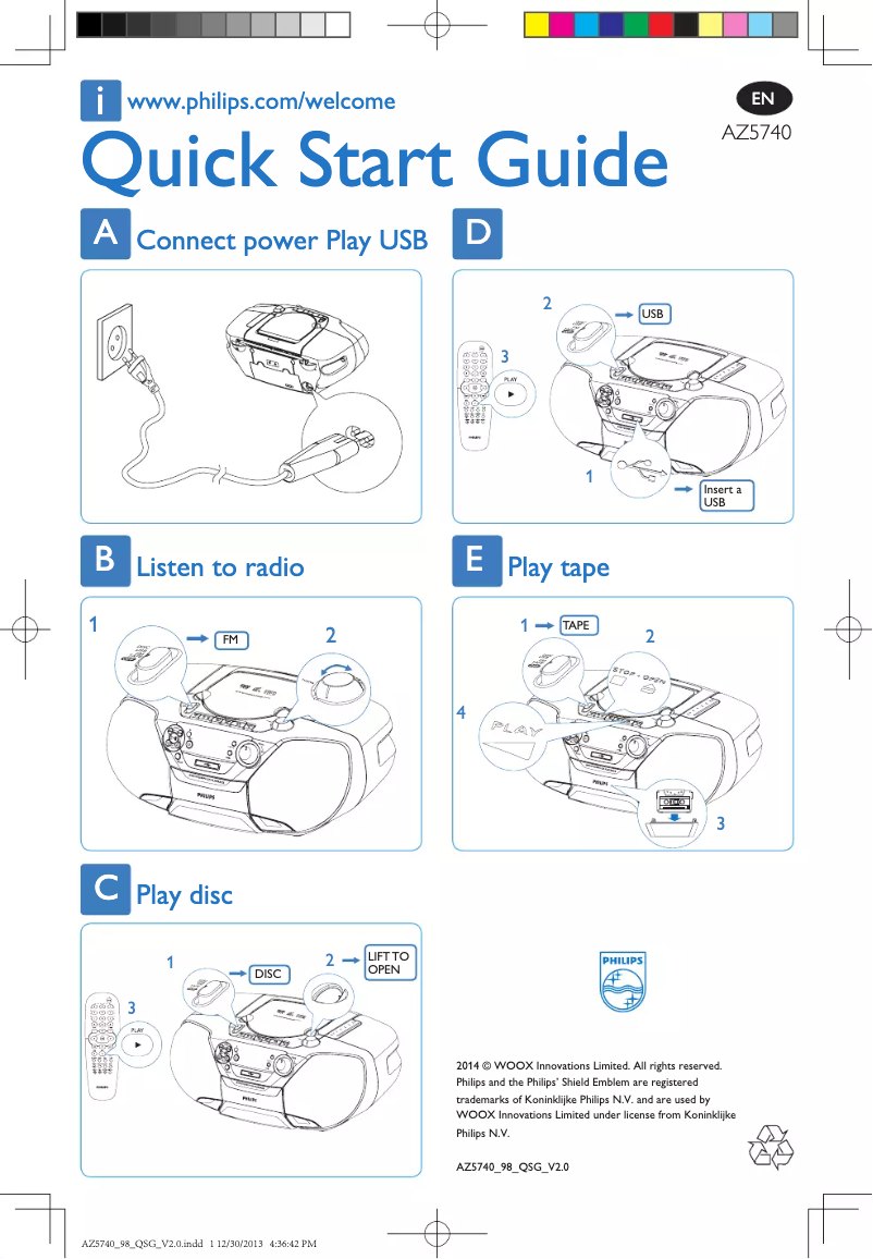 Image de la première page du manuel de l'appareil AZ5740