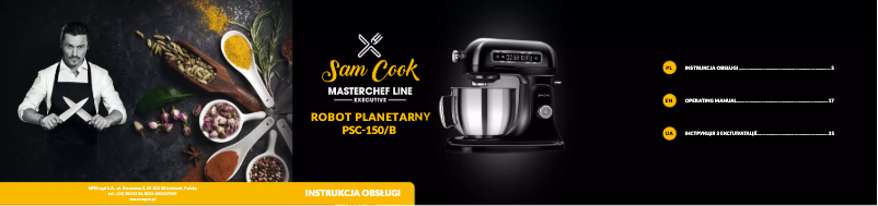 Page n°1 - Manuel utilisateur Sam Cook PSC-150/B