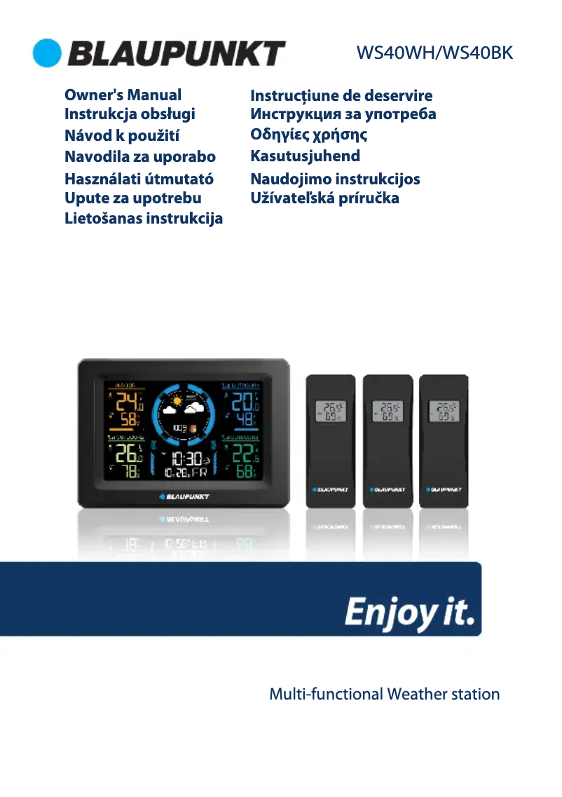 Page n°1 - Manuel utilisateur Blaupunkt WS40WH