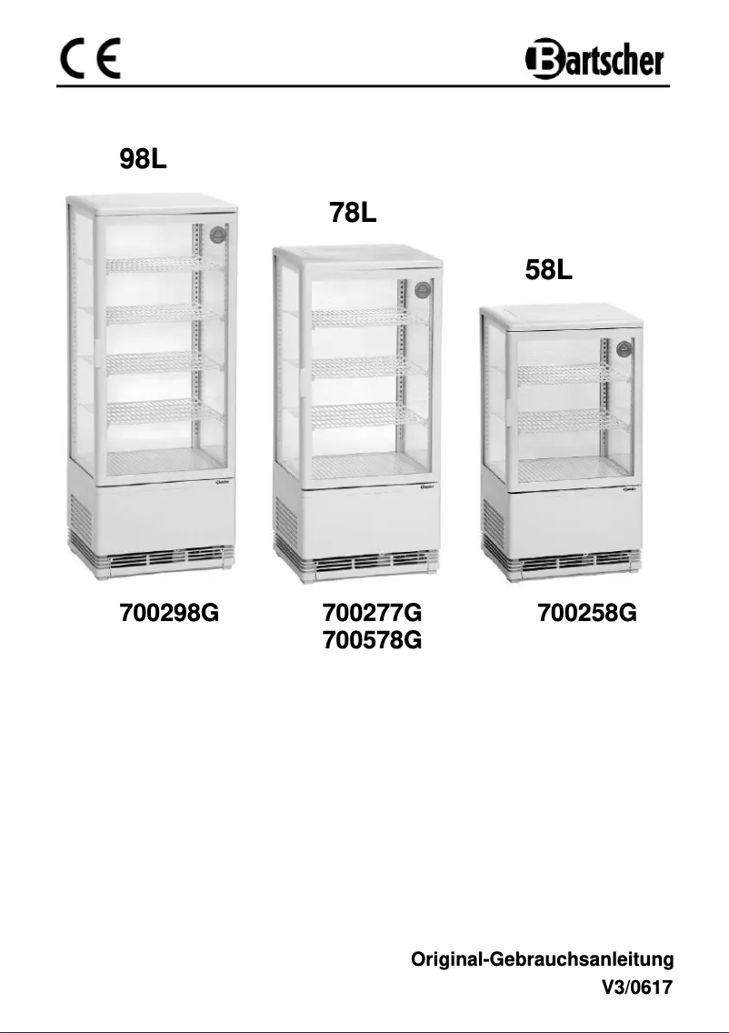 Page n°1 - Manuel utilisateur Bartscher 700277G