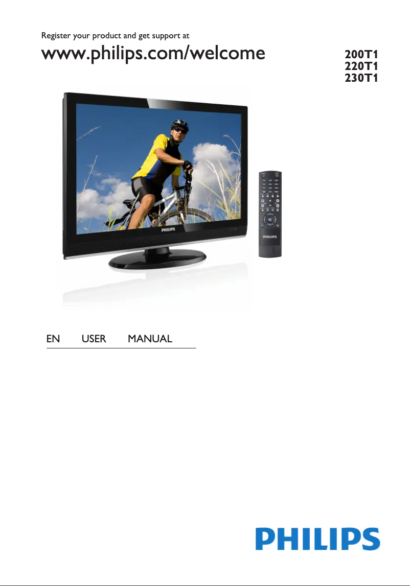 Page 1 de la notice Manuel utilisateur Philips 220T1SB