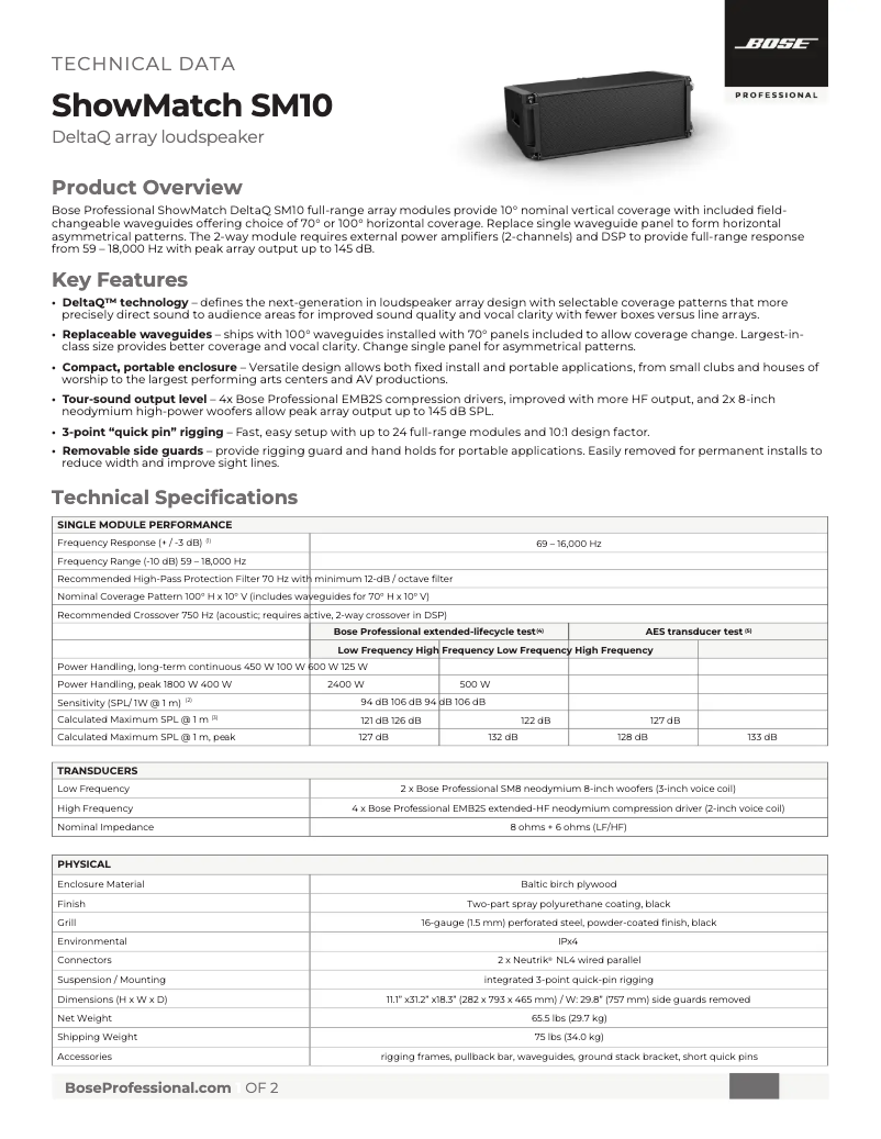 Image de la première page du manuel de l'appareil ShowMatch SM10