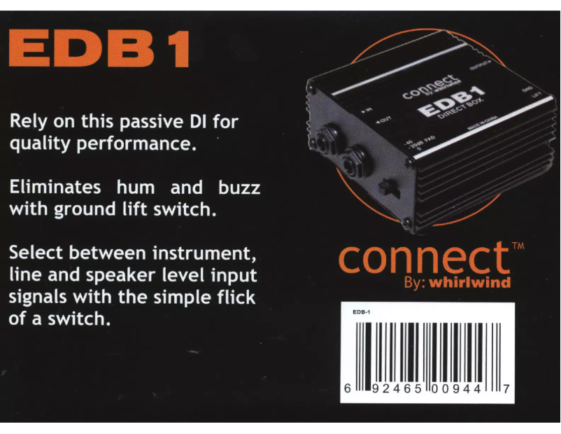 Image de la première page du manuel de l'appareil Connect EDB-1