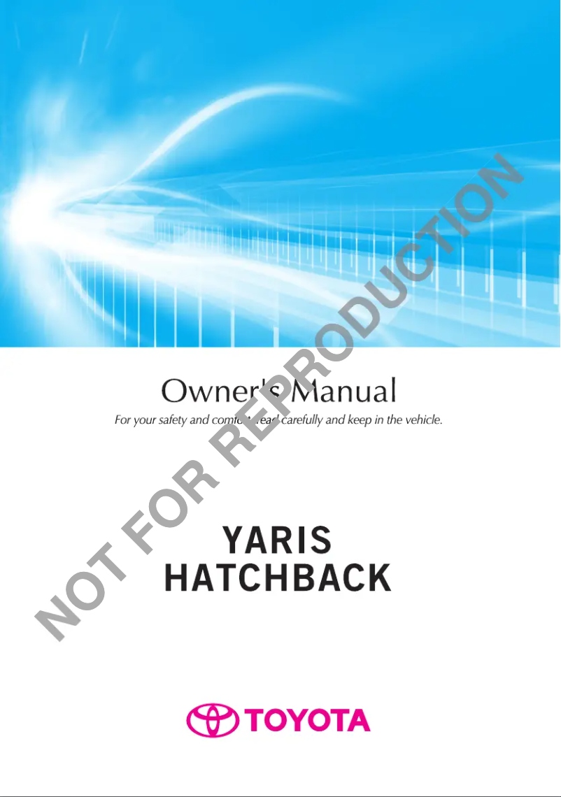 Page n°1 - Manuel utilisateur Toyota Yaris Hatchback (2017)