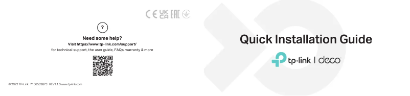 Image de la première page du manuel de l'appareil Deco X80-5G