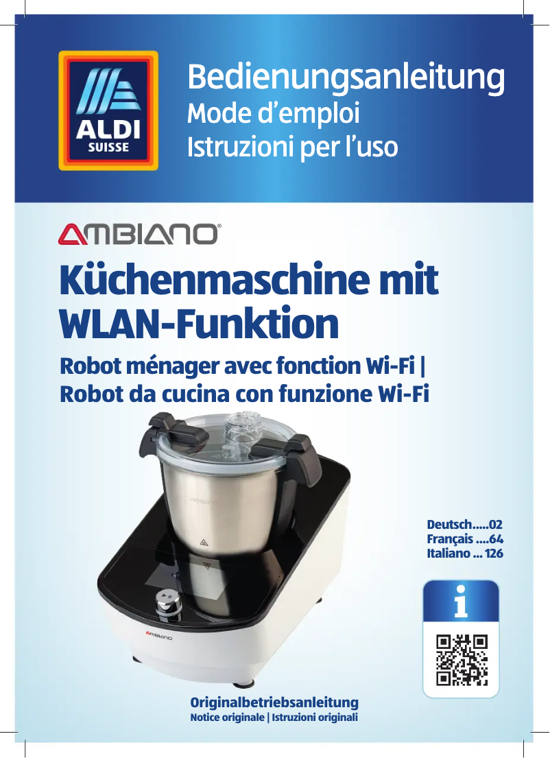 Page 1 de la notice Manuel utilisateur Ambiano GT-SF-KMW-02