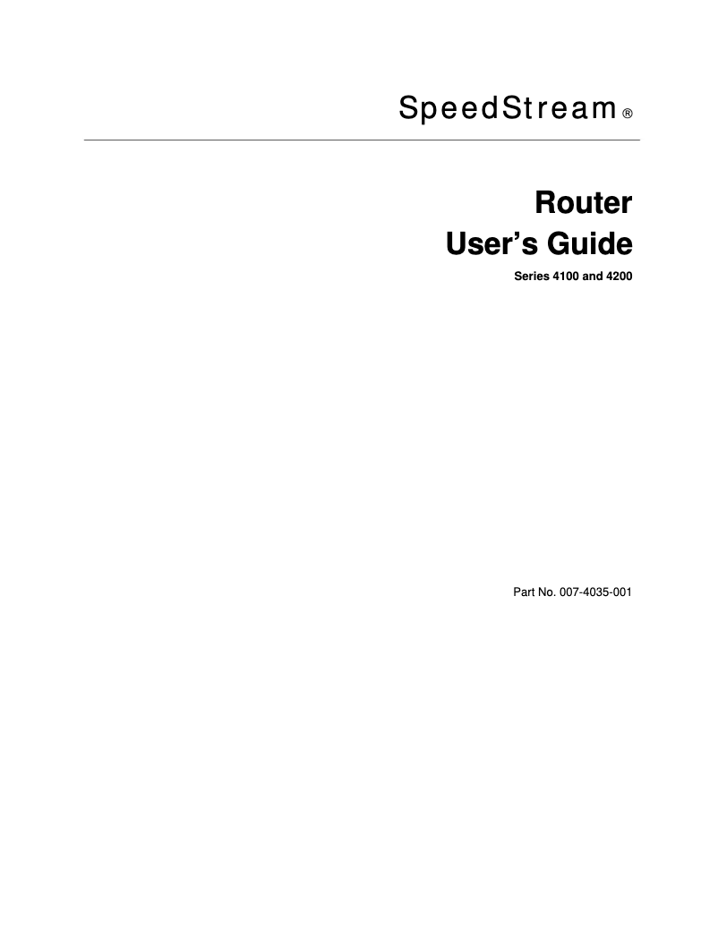 Page 1 de la notice Manuel utilisateur Siemens SpeedStream 4200