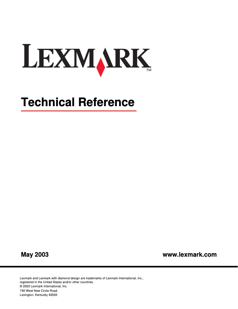 Page 1 de la notice Manuel utilisateur Lexmark T634