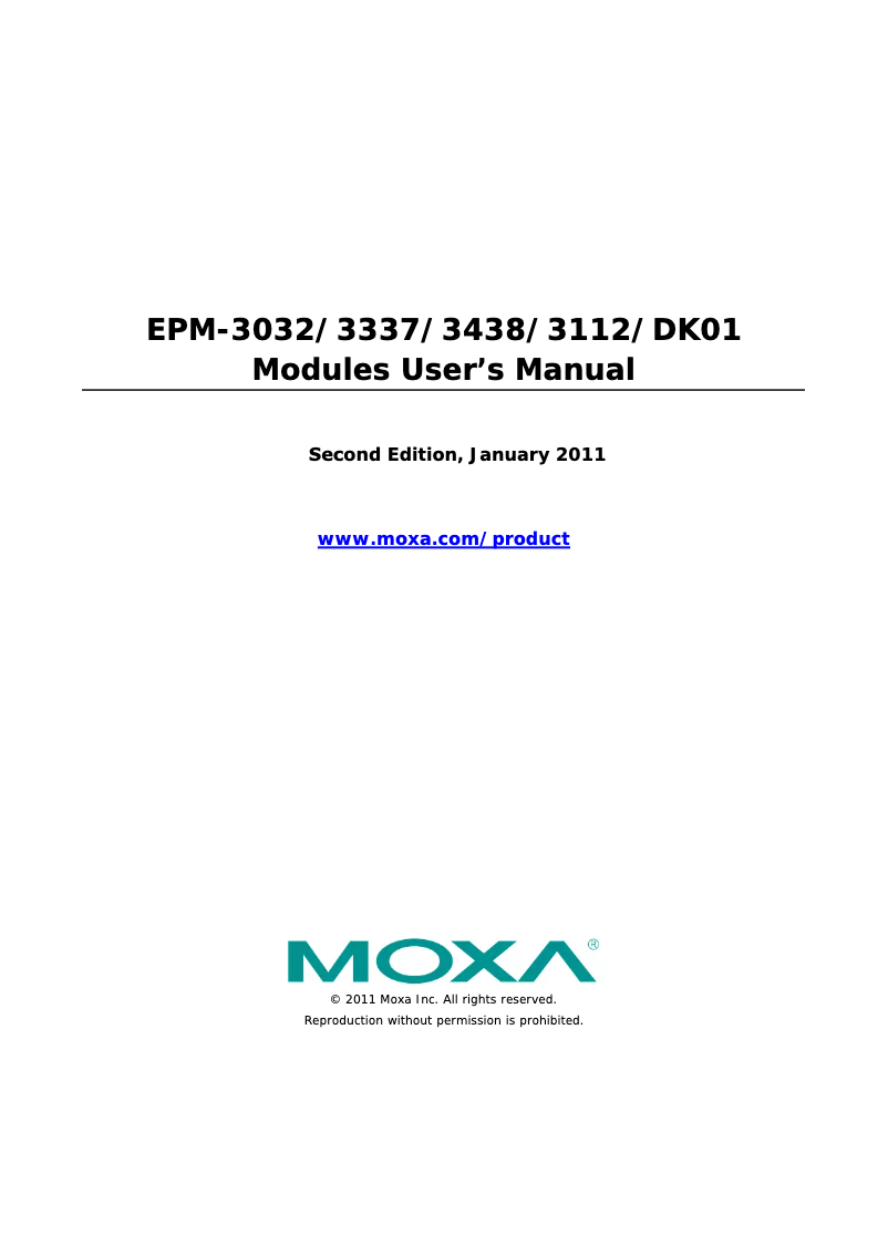Image de la première page du manuel de l'appareil EPM-3032