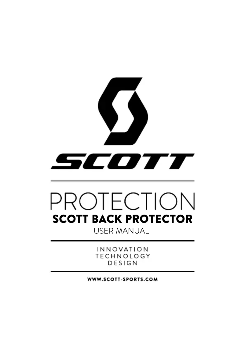 Page 1 de la notice Manuel utilisateur Scott AirFlex Junior Back Protector