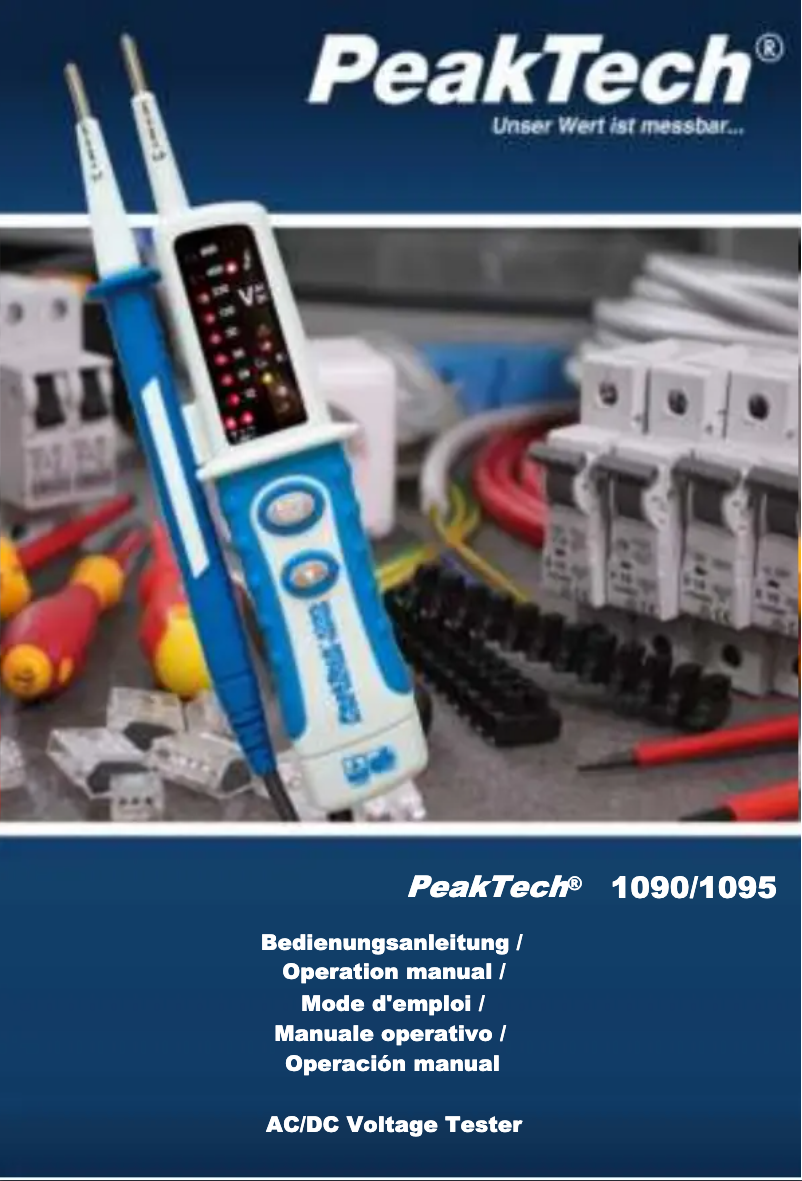 Page 1 de la notice Manuel utilisateur PeakTech 1090