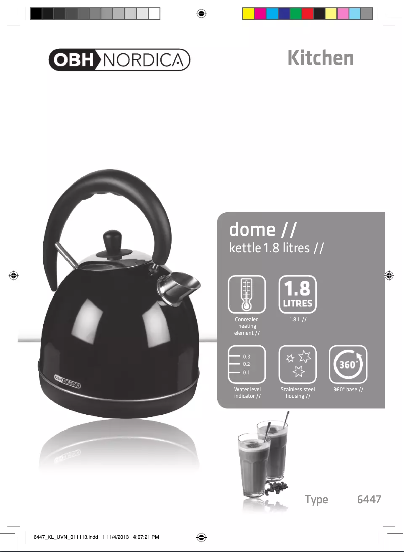 Image de la première page du manuel de l'appareil Dome 6447