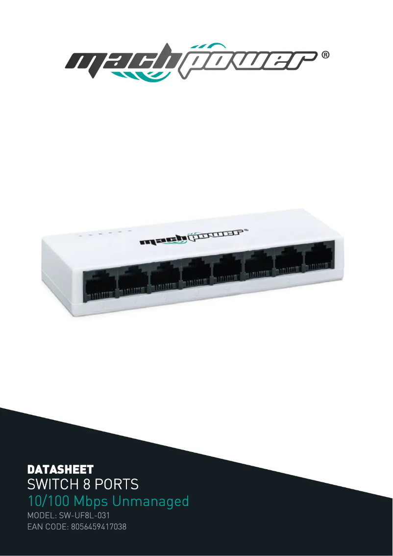 Image de la première page du manuel de l'appareil SW-UF8L-031