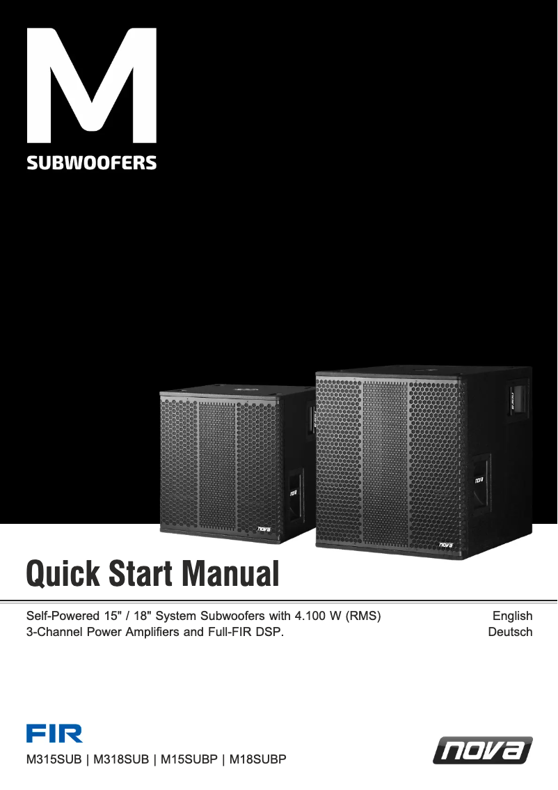 Image de la première page du manuel de l'appareil M318SUB