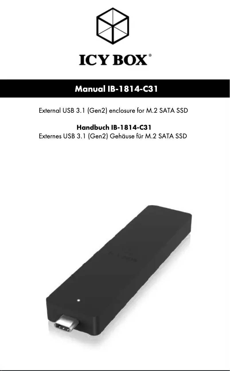 Page n°1 - Manuel utilisateur Icy Box IB-1814-C31