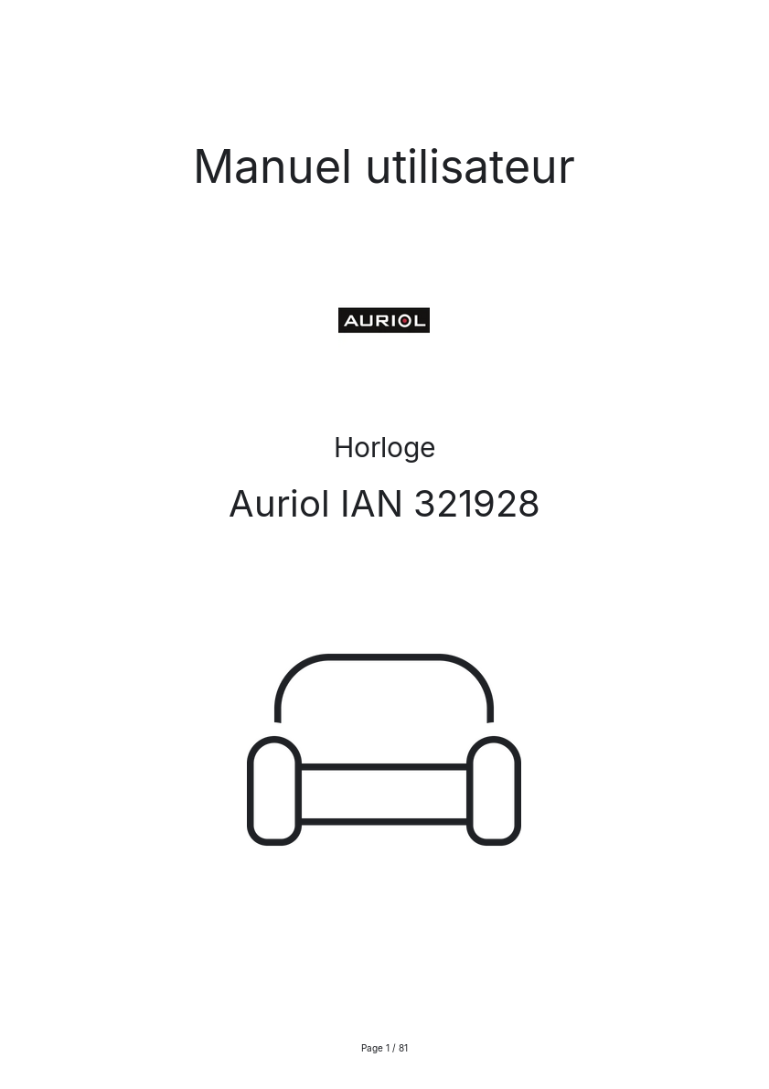 Image de la première page du manuel de l'appareil IAN 321928