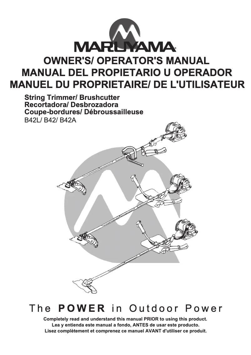 Image de la première page du manuel de l'appareil B42