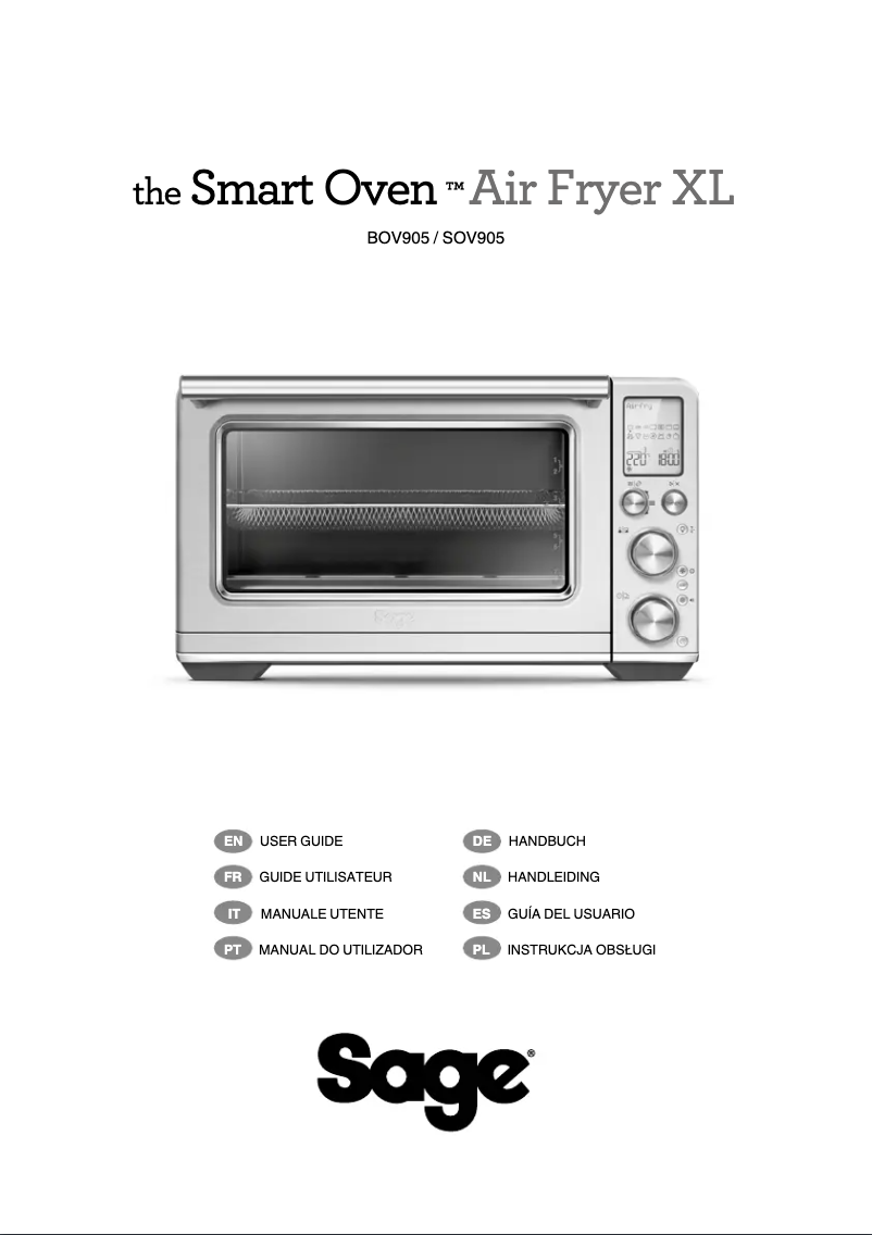 Page n°1 - Manuel utilisateur Sage the Smart Oven Air Fryer XL SOV905