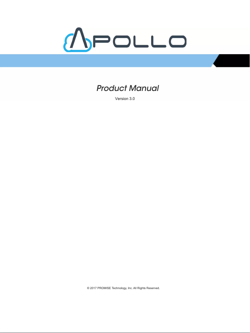 Page n°1 - Manuel utilisateur Promise Technology Apollo Cloud