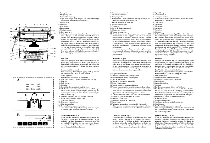 Page 1 de la notice Manuel utilisateur Olivetti Linea 198