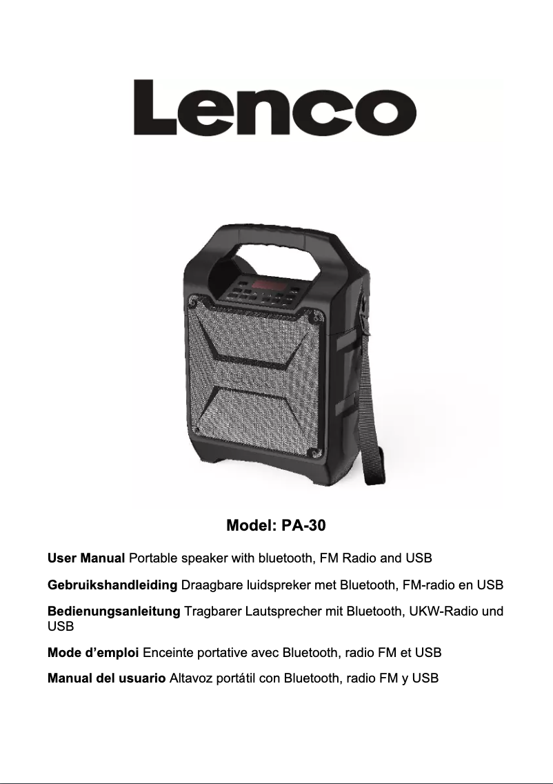 Image de la première page du manuel de l'appareil PA-30