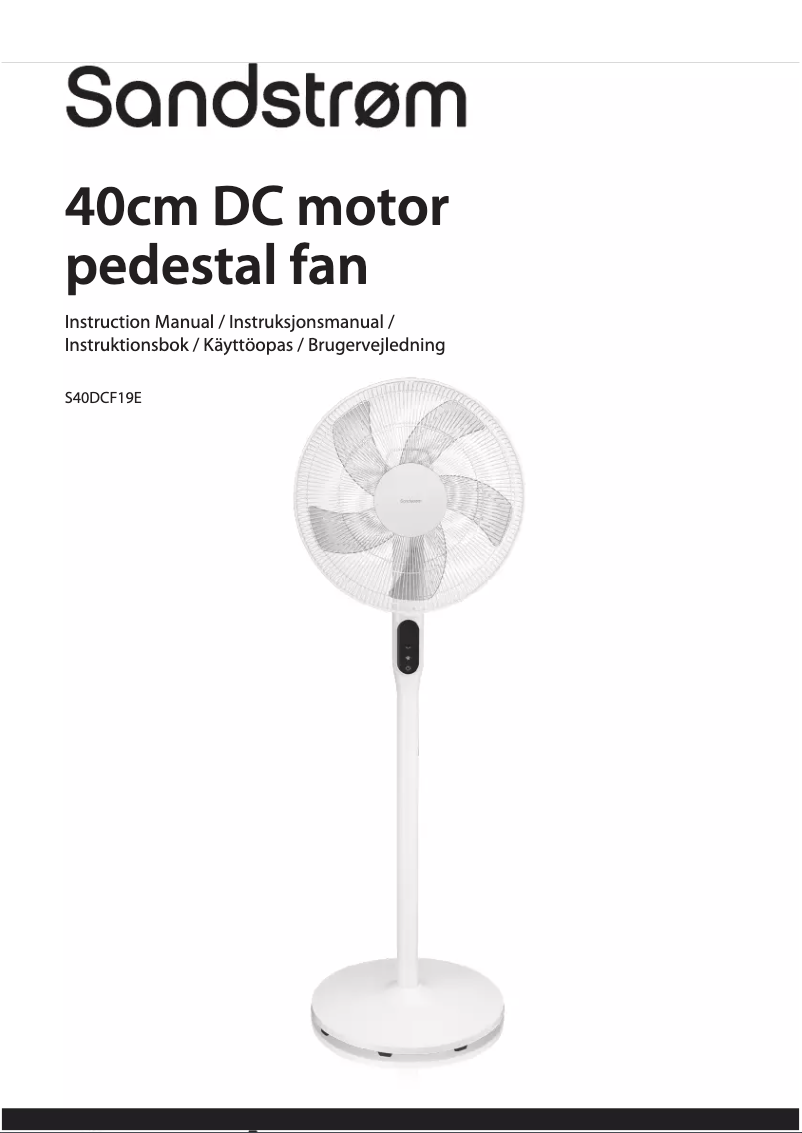 Page 1 de la notice Manuel utilisateur Sandstrøm S40DCF19E