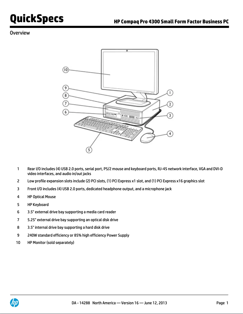 Image de la première page du manuel de l'appareil 4300 Small Form Factor PC