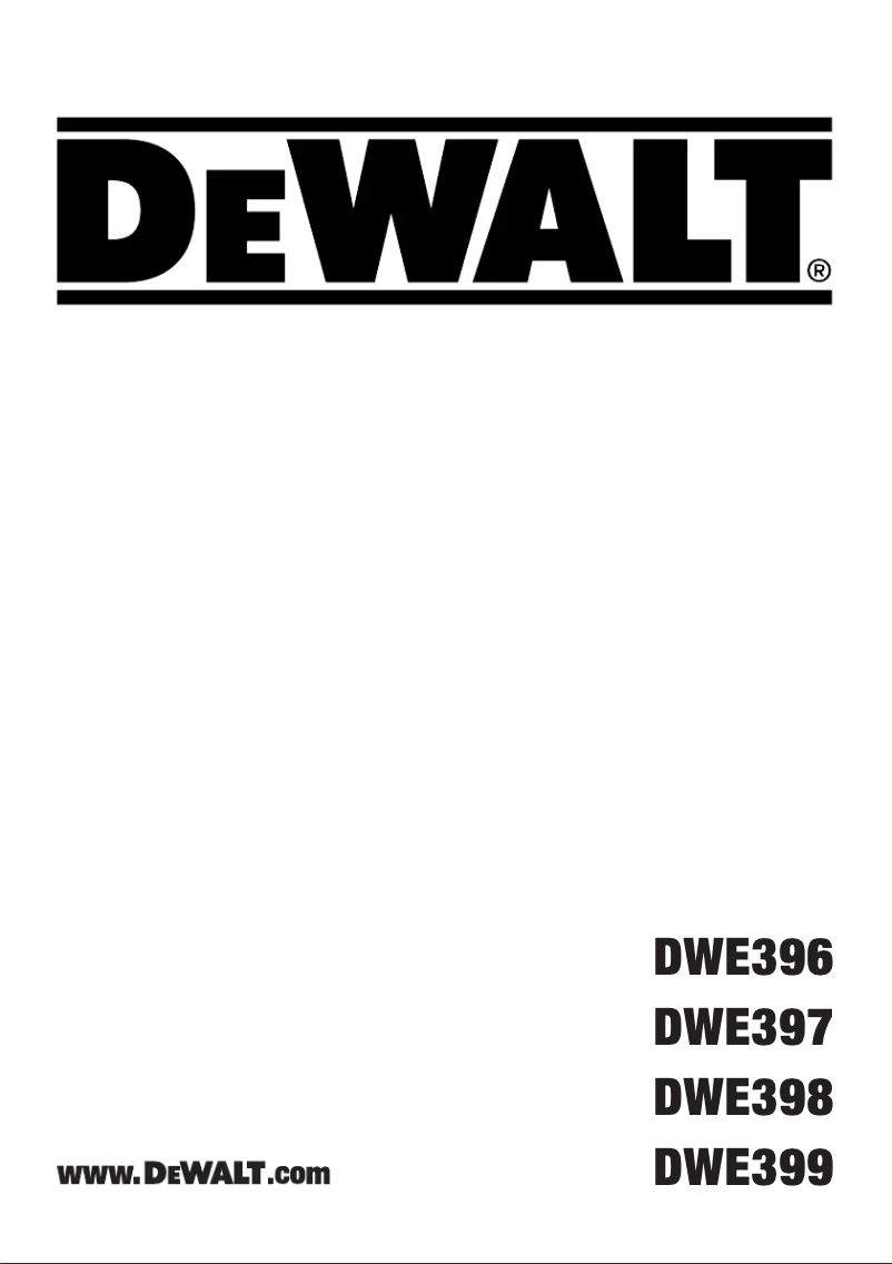 Page 1 de la notice Manuel utilisateur DeWalt DWE399