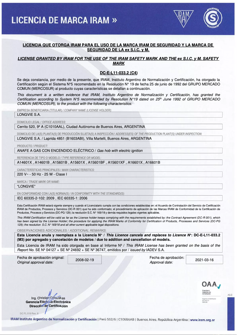 Image de la première page du manuel de l'appareil A6600GF