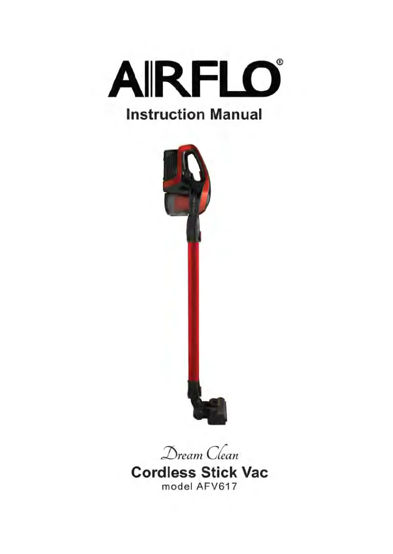 Page 1 de la notice Manuel utilisateur Airflo Dream Clean AFV617