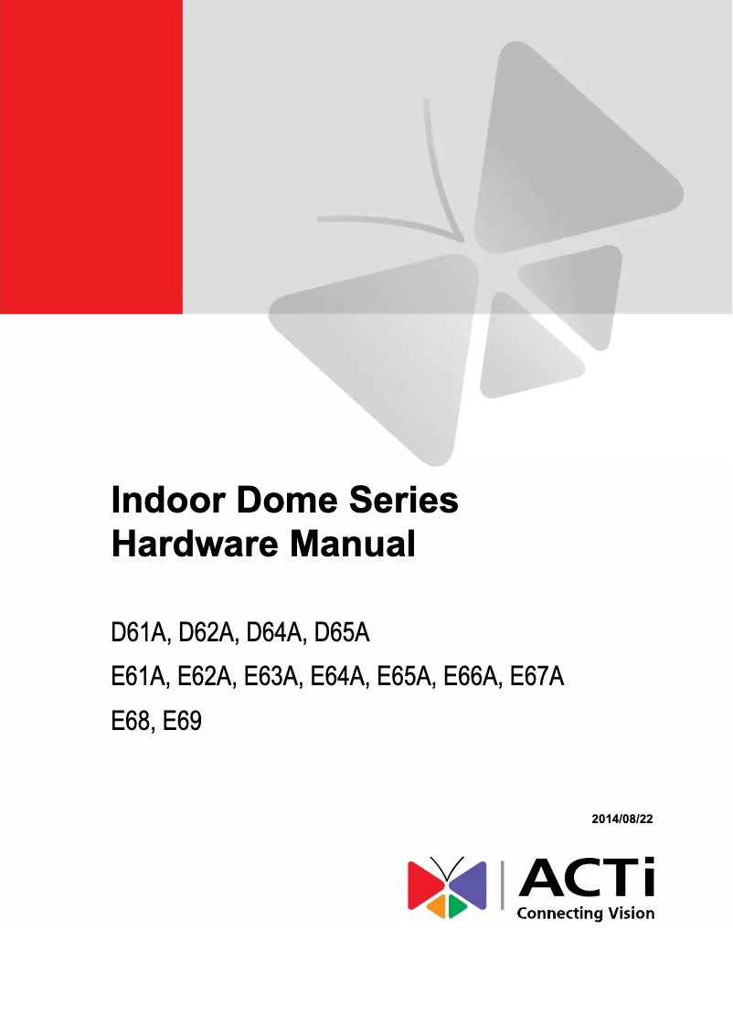 Page 1 de la notice Manuel utilisateur ACTi D65A