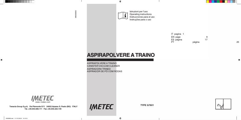 Image de la première page du manuel de l'appareil G7801