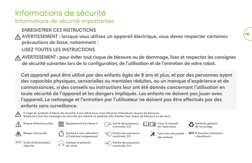 Imagen de la primera página del manual del dispositivo Roomba E5