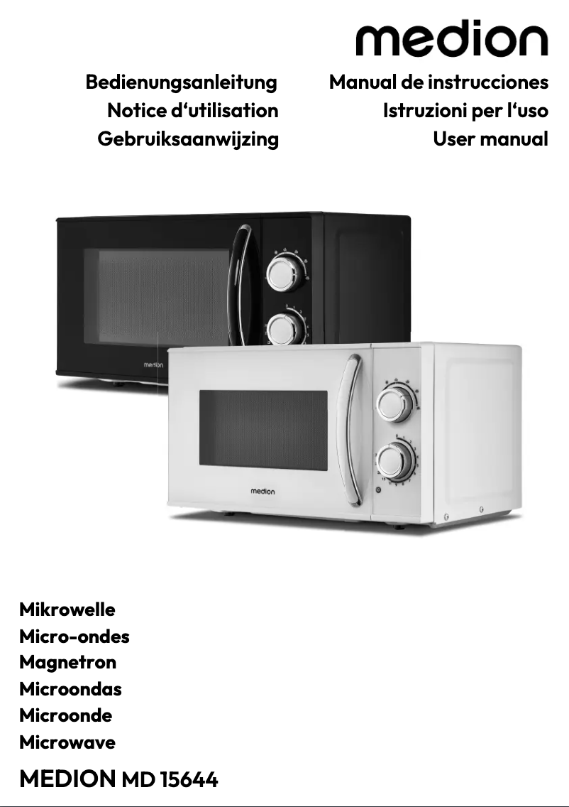 Image de la première page du manuel de l'appareil MD 15644