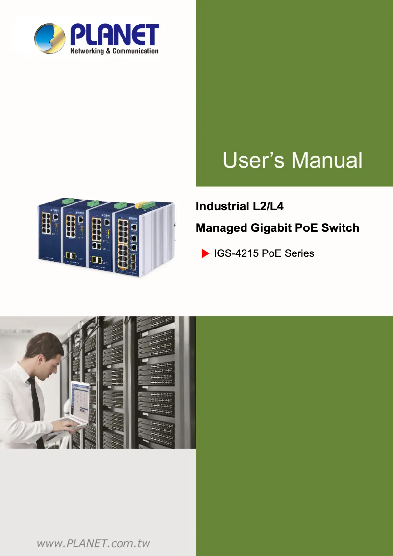 Page n°1 - Manuel utilisateur Planet IGS-4215-8P2T2S
