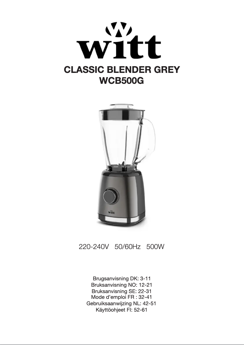 Página 1 del manual Manual de usuario Witt WCB500G