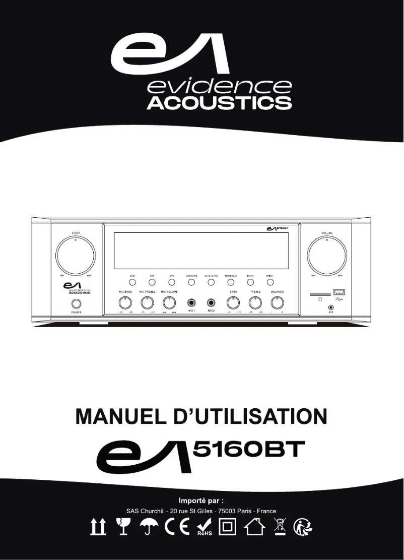 Page 1 de la notice Manuel utilisateur EA 5160BT