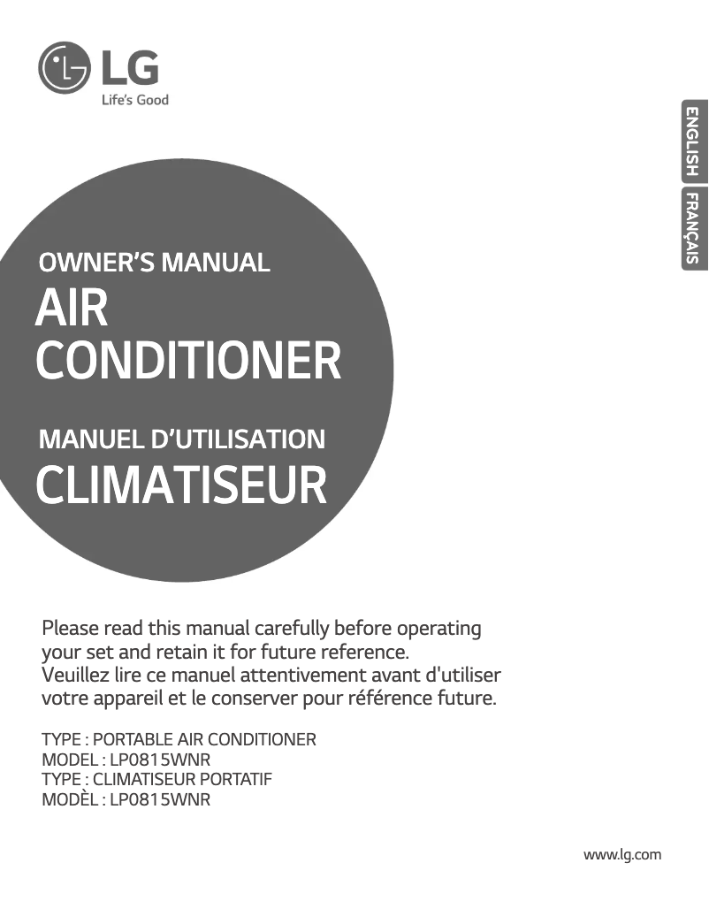 Imagen de la primera página del manual del dispositivo LP0815WNR