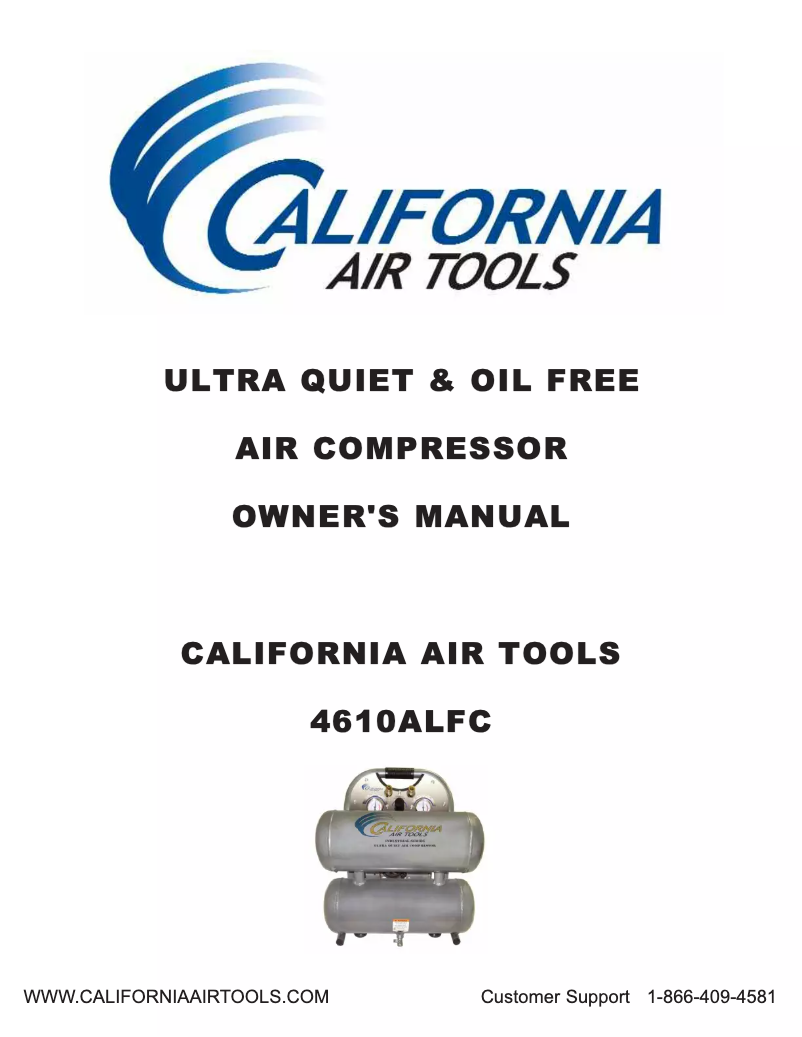 Page 1 de la notice Manuel utilisateur California Air Tools 4610ALFCAD
