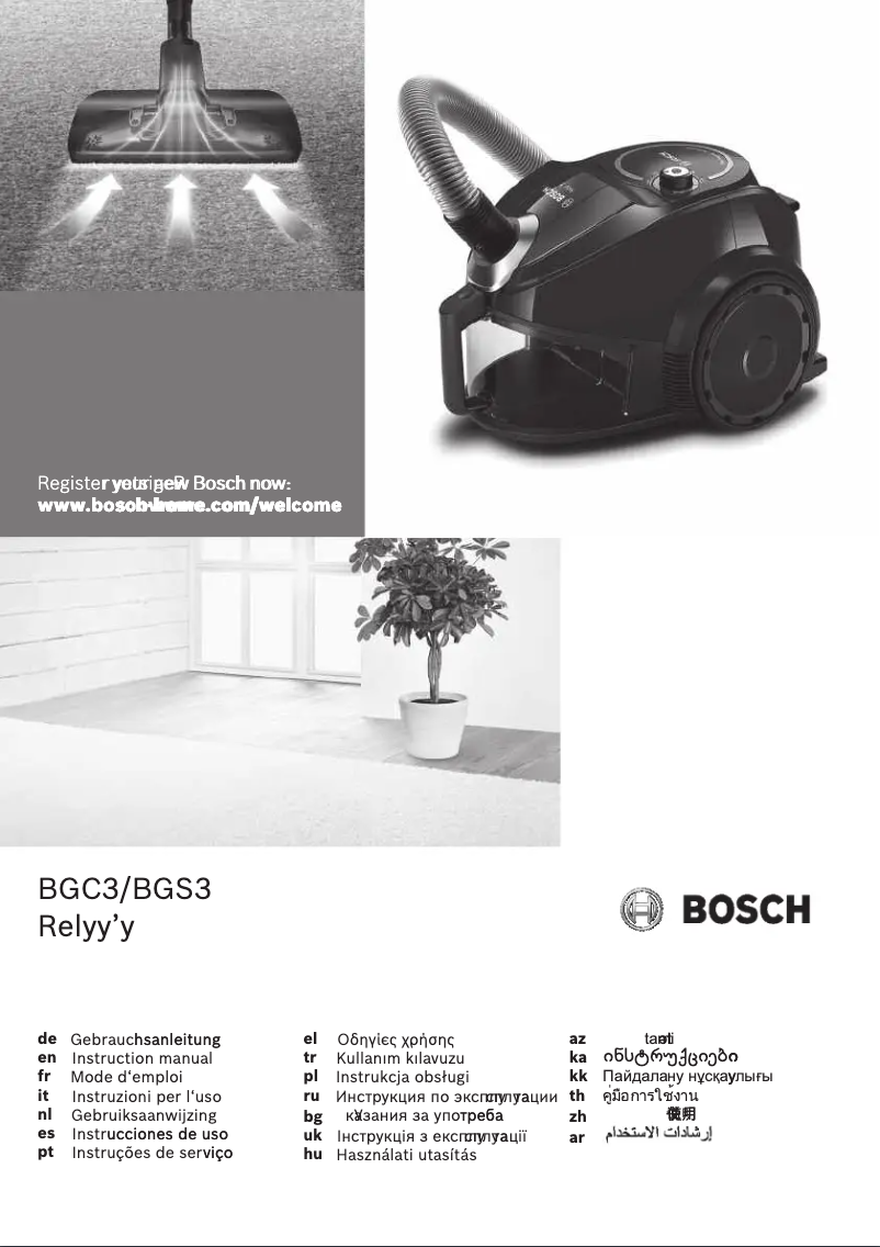 Page n°1 - Manuel utilisateur Bosch BGC3U210