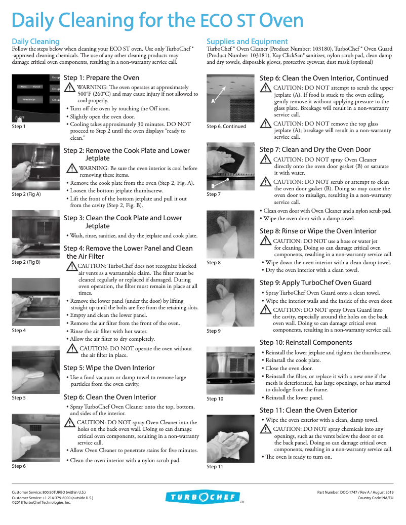 Page 1 de la notice Manuel utilisateur TurboChef Eco ST